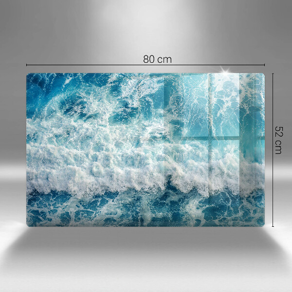 Chopping board glass Water sea waves