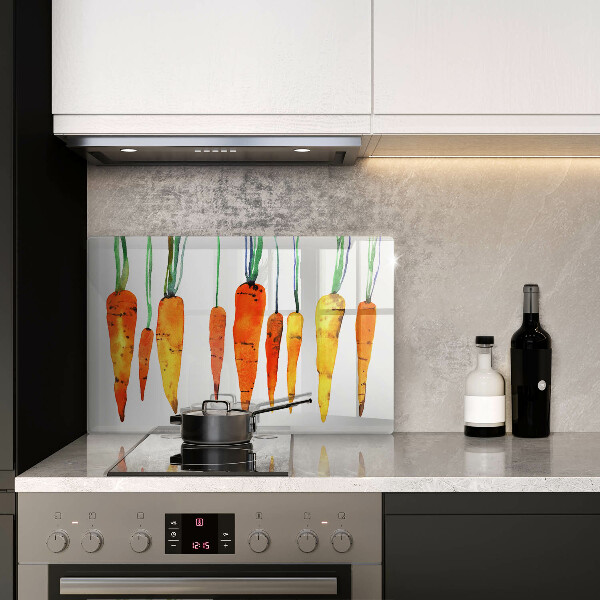 Glass kitchen board Carrot illustration
