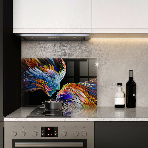 Glass kitchen board Abstraction kiss