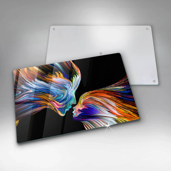 Glass kitchen board Abstraction kiss