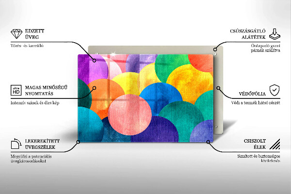 Chopping board Colorful wheels