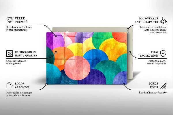Chopping board Colorful wheels