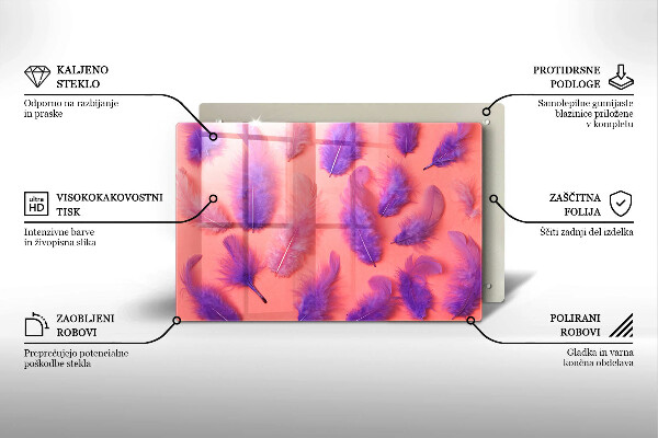 Chopping board Fluffy feathers