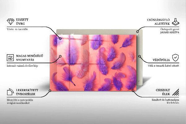 Chopping board Fluffy feathers