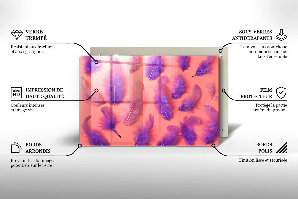Chopping board Fluffy feathers