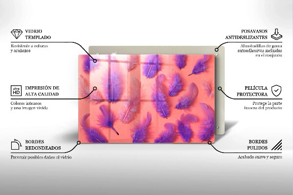 Chopping board Fluffy feathers