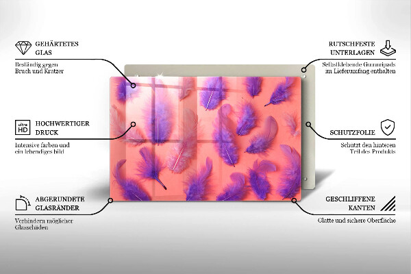 Chopping board Fluffy feathers