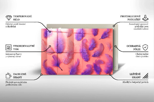 Chopping board Fluffy feathers