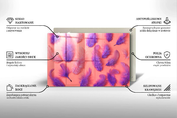 Chopping board Fluffy feathers