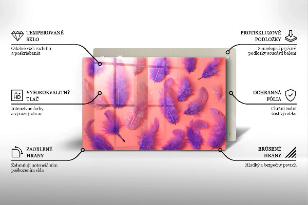 Chopping board Fluffy feathers