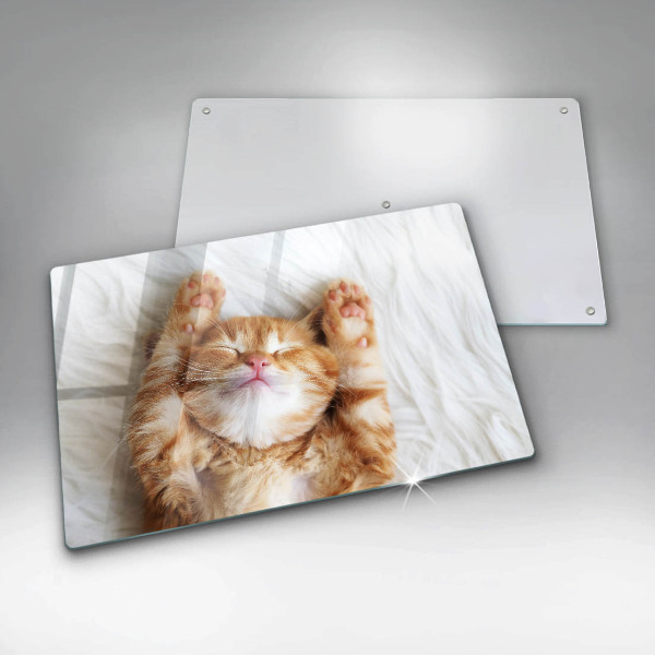 Chopping board glass Little sweet kitty