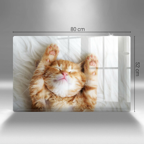 Chopping board glass Little sweet kitty
