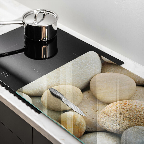 Chopping board glass Oval stone pattern
