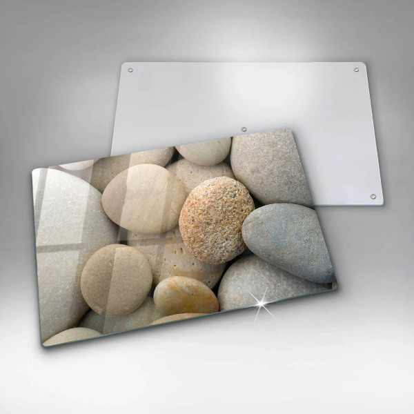 Chopping board glass Oval stone pattern