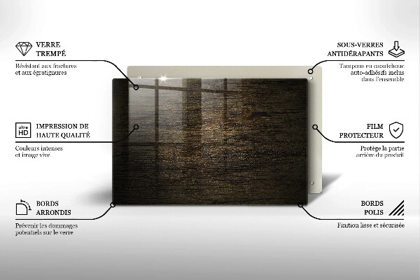 Chopping board glass Wood texture