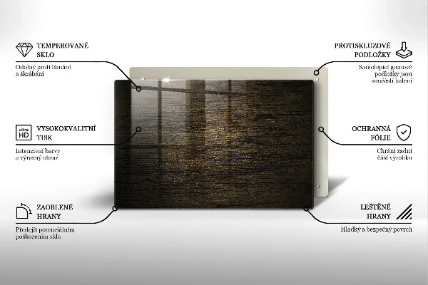 Chopping board glass Wood texture