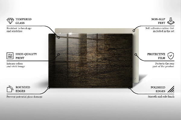 Chopping board glass Wood texture