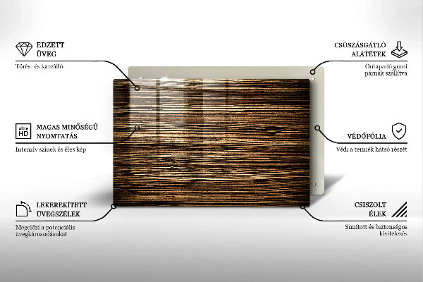 Chopping board glass Wood texture