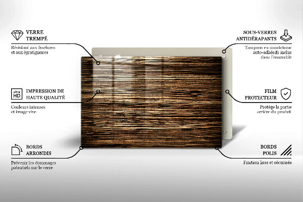 Chopping board glass Wood texture