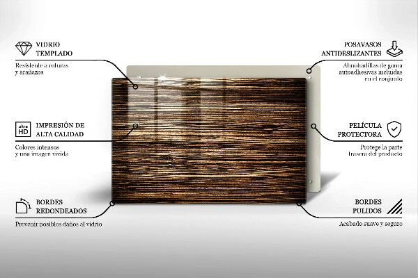 Chopping board glass Wood texture