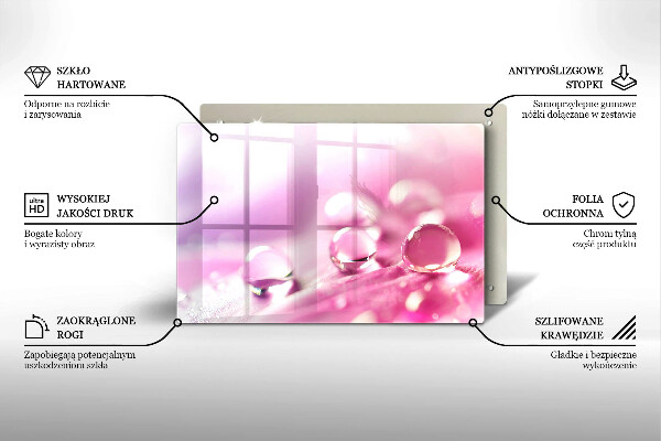 Glass cutting board Rosa flower petals