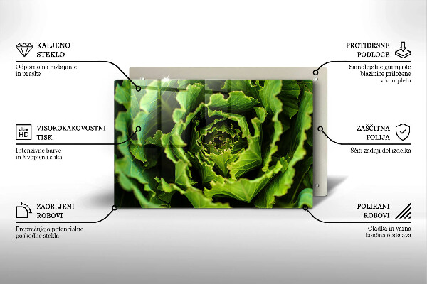 Glass cutting board Food - lettuce