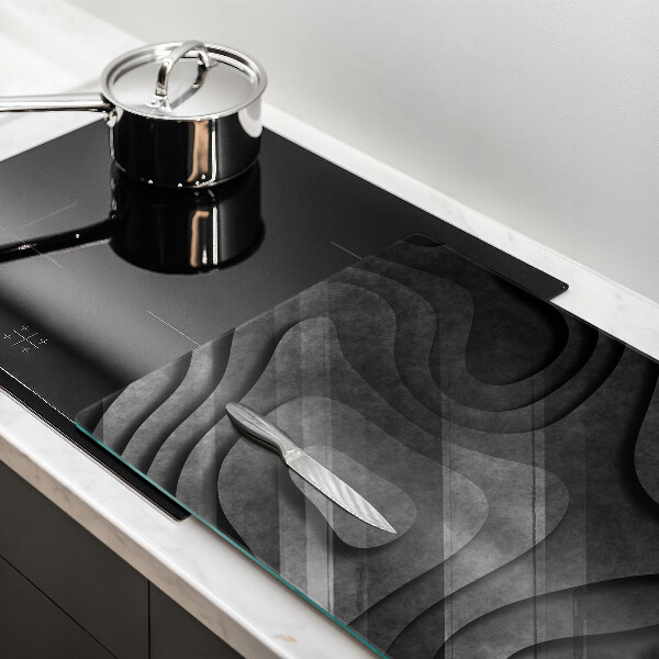 Chopping board glass 3D stone shapes