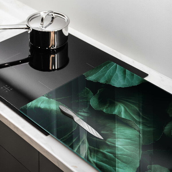 Chopping board glass Wild dark leaves