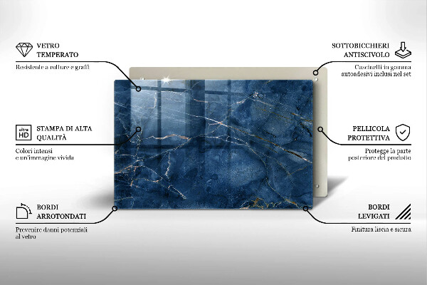 Chopping board glass Stone texture marble