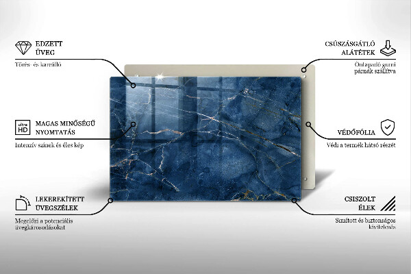 Chopping board glass Stone texture marble