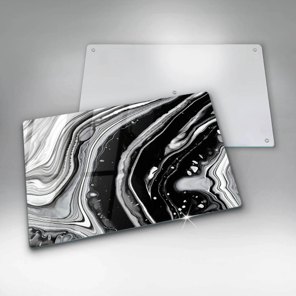 Glass kitchen board Ink abstraction