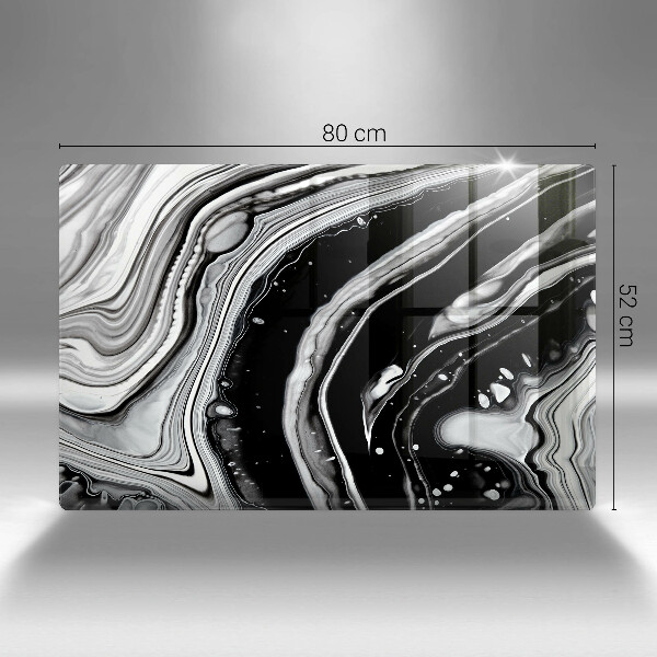 Glass kitchen board Ink abstraction