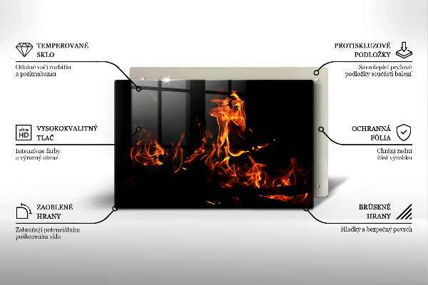 Chopping board Fire flame