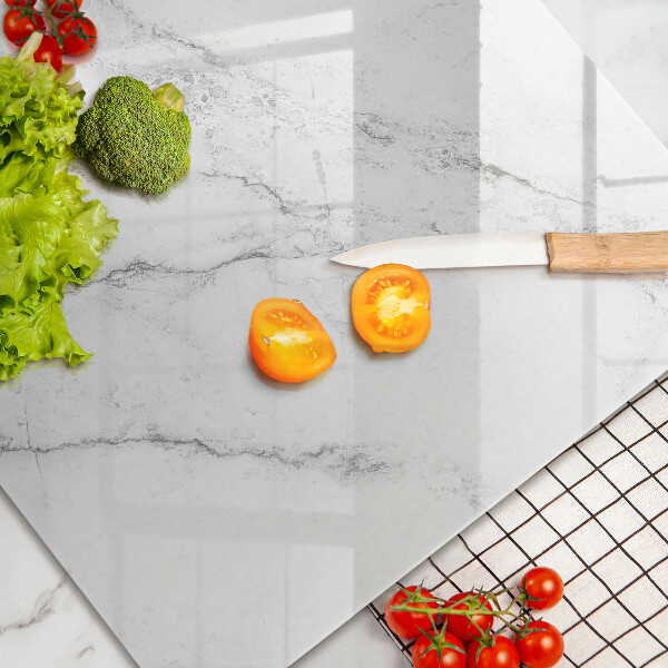 Chopping board glass Elegant marble texture
