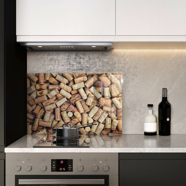 Glass cutting board Wine corks pattern