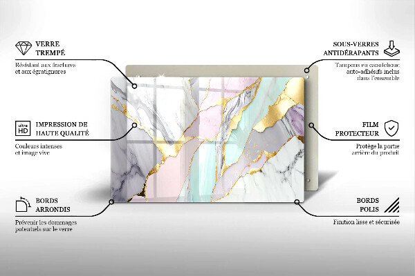 Chopping board Pastel marble
