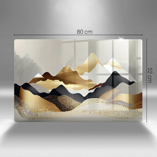 Chopping board Abstraction of golden mountains