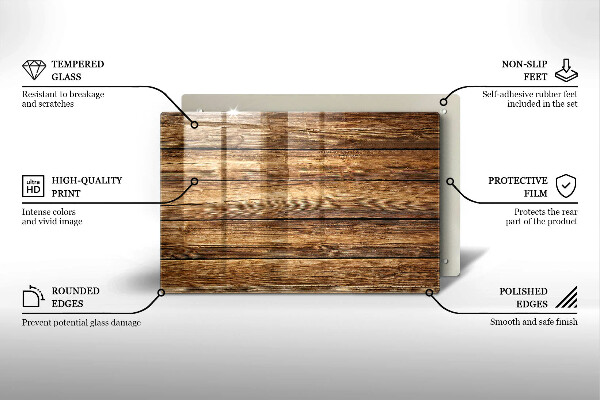 Chopping board glass Wood texture boards