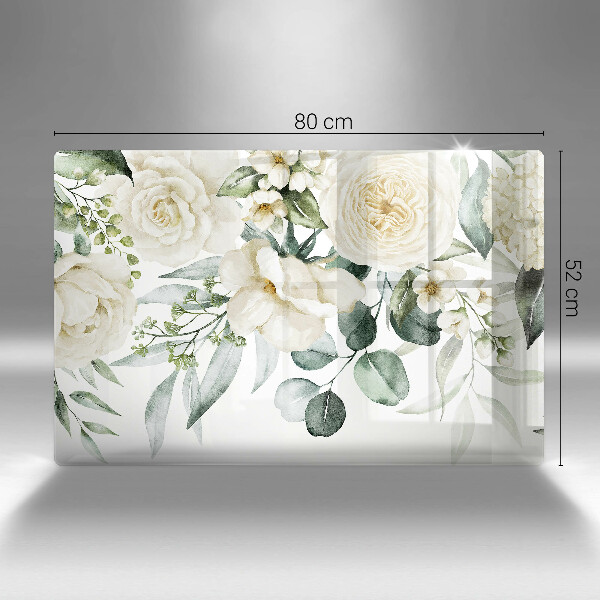 Chopping board Watercolor flowers