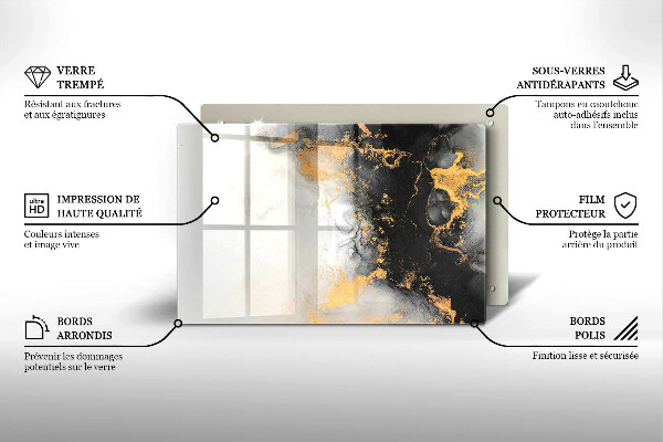Chopping board Abstraction with gold