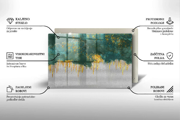 Chopping board Abstraction with gold