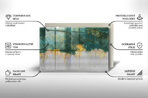 Chopping board Abstraction with gold
