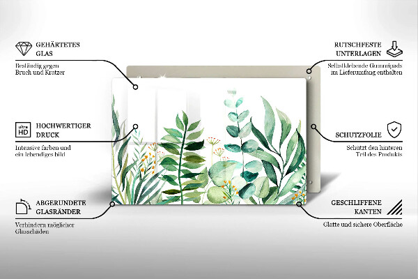 Chopping board Plant leaves illustration