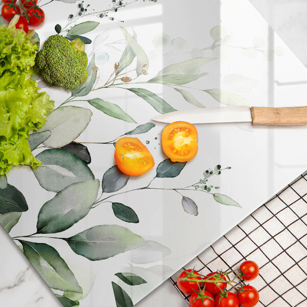 Chopping board Watercolor plants