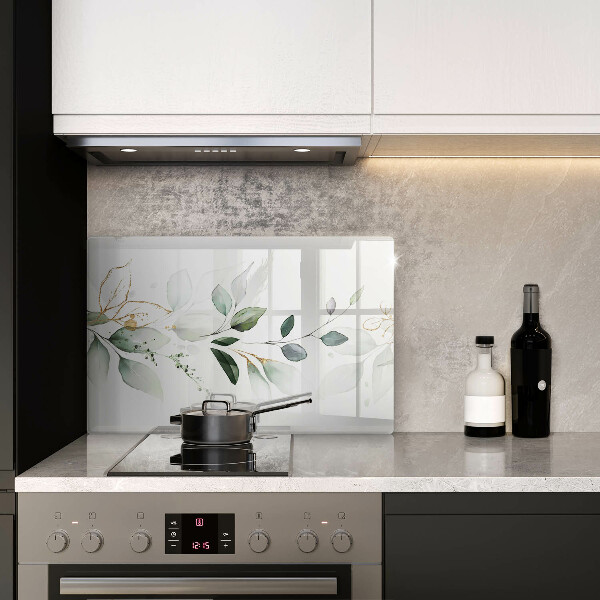 Chopping board Watercolor leaves