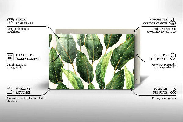 Chopping board Banana leaves