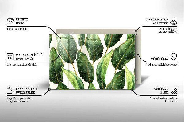 Chopping board Banana leaves