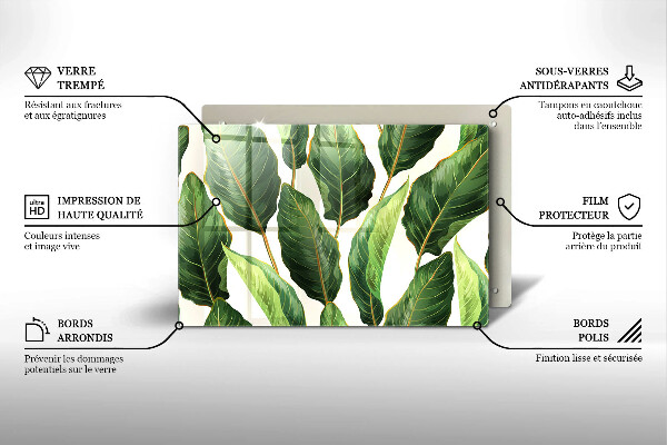 Chopping board Banana leaves