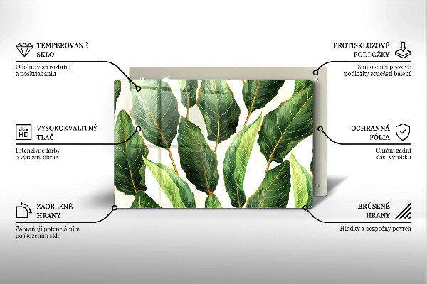 Chopping board Banana leaves