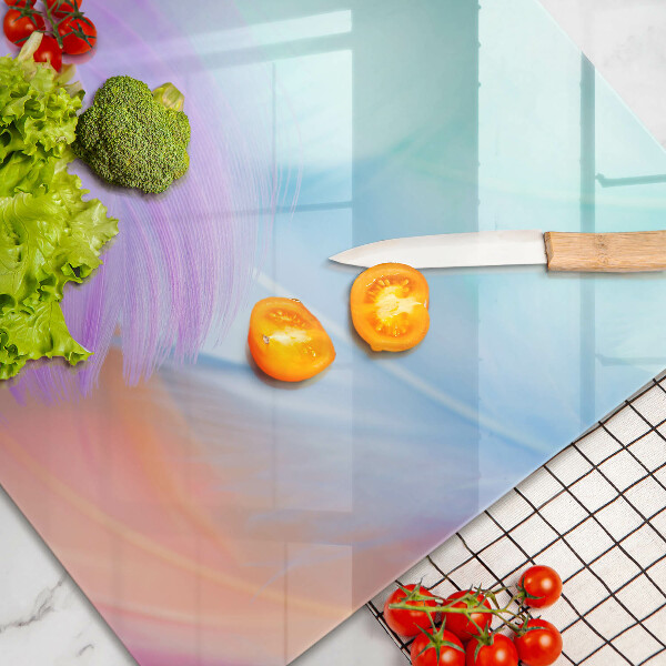 Glass kitchen board Pastel feathers